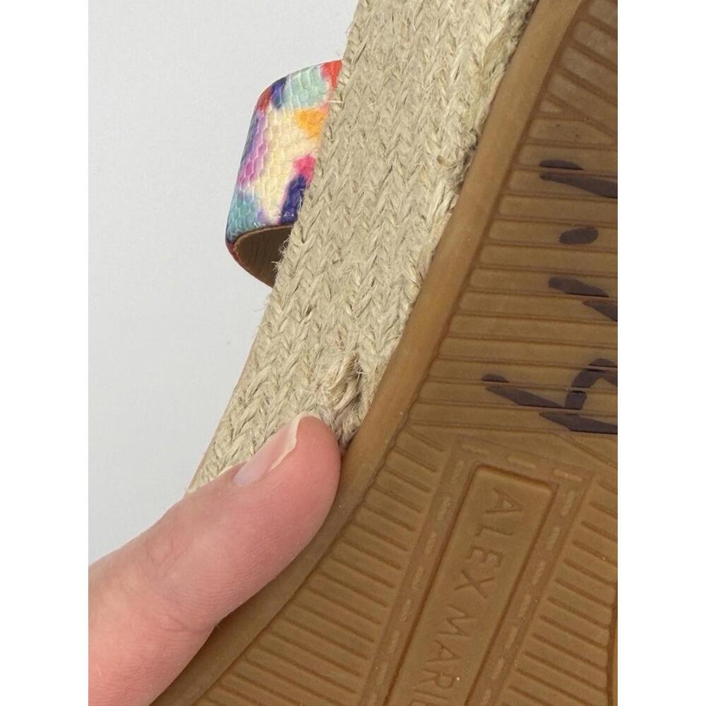 Alex Marie Women’s Colorful Cork Wedge Sandals‎ Size 10M Espadrille Platform - Picture 6 of 6